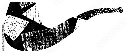 Abstract shape transforms into a curved form in a minimalist composition