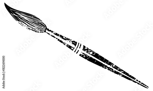 Paintbrush Illustrates Creativity in Artistic Design