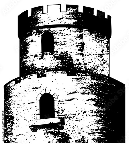 stands prominently in distressed texture