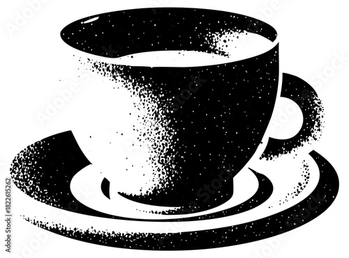 Coffee Cup Presents Texture for Breakfast Concepts