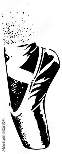 Ballet shoe explodes with energy in artistic motion