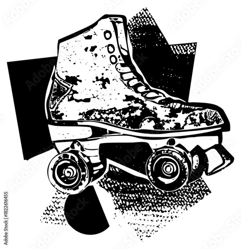 Roller skate vintage style in a recreational setting