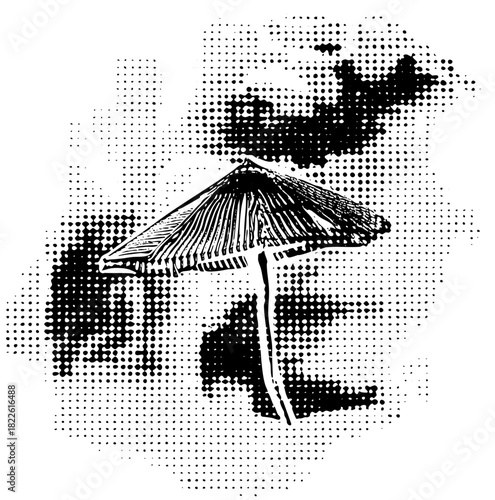 Mushroom illustrates halftone in nature