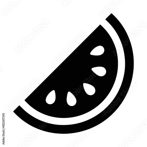 watermelon slice glyph icon