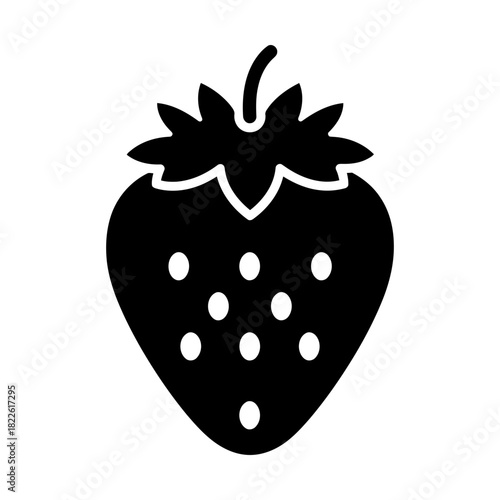 strawberry glyph icon