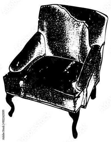 Armchair presents texture in a living room