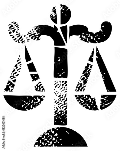 Scales of Justice Balance Equity in Law