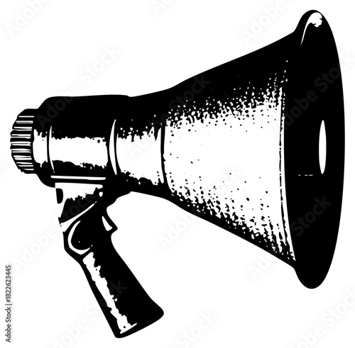 Megaphone Announces News in a Public Forum