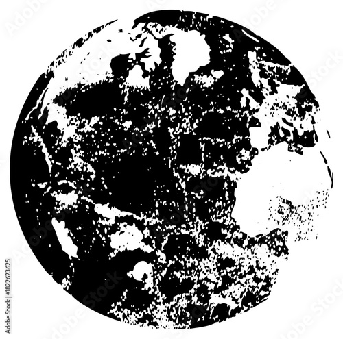 Planet Earth rotates in space