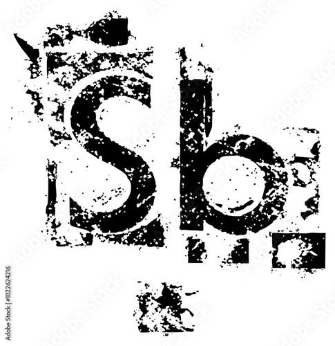 Grunge typography bold lettering for distressed branding