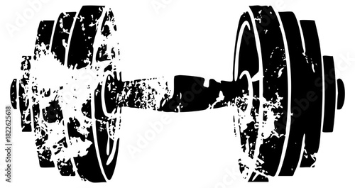 Dumbbell Explodes with Energy in Fitness Training