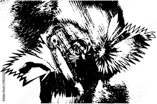 screams in terror during a dramatic confrontation