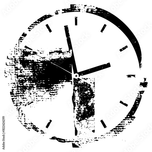 Clock Reveals Time in Distressed Circle