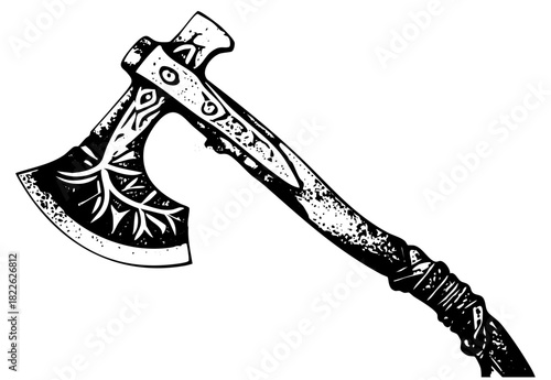 Viking Intricate Design in Historical Illustration