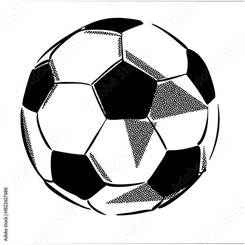 Soccer ball in sports illustration
