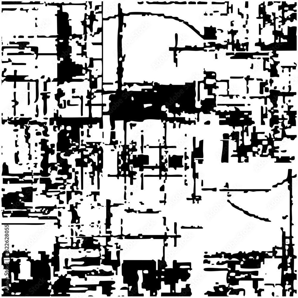 Obraz premium Abstract shapes interact dynamically in a composition
