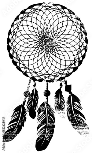 Dreamcatcher hangs circular design