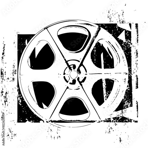 Film Reel Illustrates Retro Cinema Experience