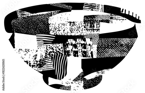 Portrait abstract expressionism in graphic design