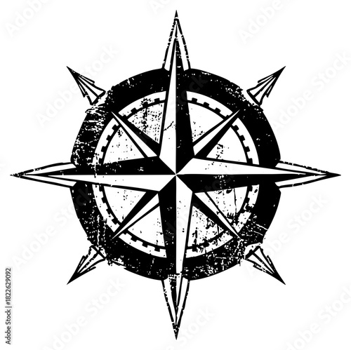 Compass Points Direction in Nautical Design