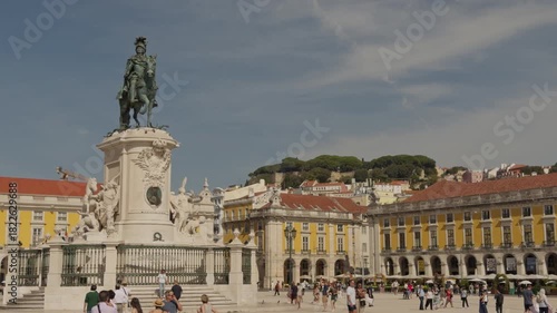 Lisbon Main Square Praça do Comércio Daytime