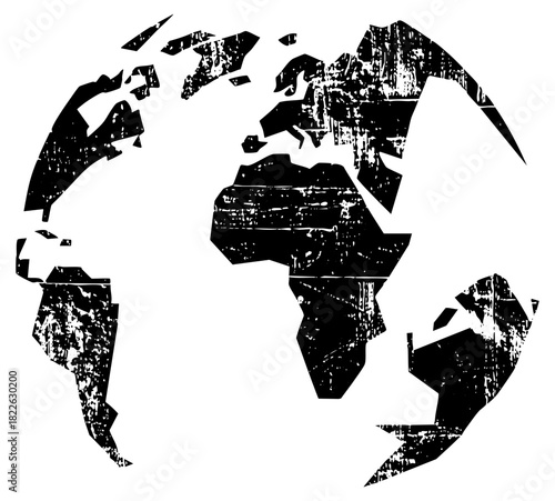 World map illustrates global connections in a conceptual design