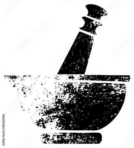 Mortar and Pestle Crushes Ingredients in Apothecary