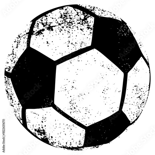 Soccer ball texture in a sports illustration