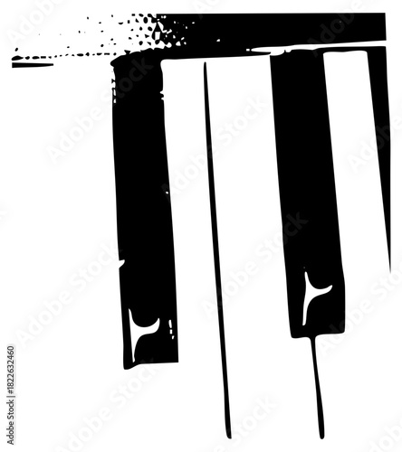 Piano Keys Display Abstract Expressionism