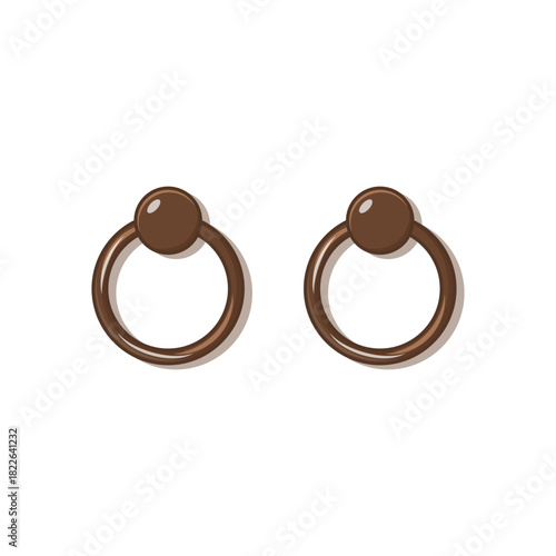 Elegant brown castle handles designed for a princess world theme, showcasing intricate details and a polished finish, perfect for enhancing the charm of any royal-inspired decor