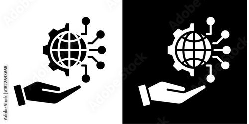 Transformation  Icon Set White Style Collection
