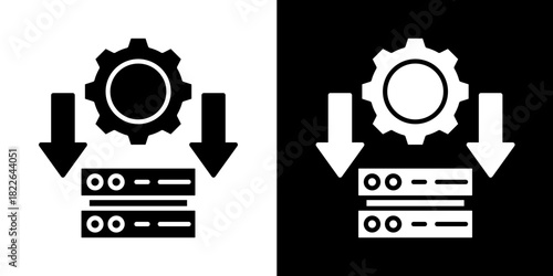 Legacy System  Icon Set White Style Collection
