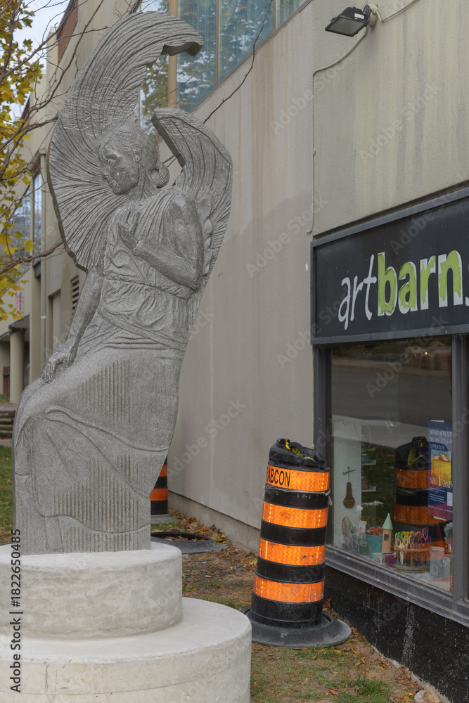 Fototapeta premium front side of Paul Slipper’s Heart & Sole at Eglinton Av W and Oriole Parkway near Artbarn, 250 Eglinton Av W, Toronto