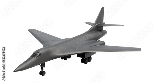 Delta-winged supersonic bomber featuring a sleek, pointed nose design.