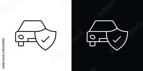 Auto insurance icons Vector Logo Template Illustration Design