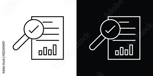 Audit report icons Vector Logo Template Illustration Design