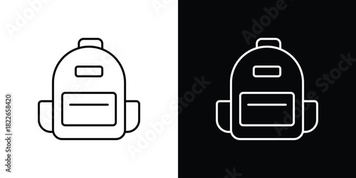 Backpack icons Vector Logo Template Illustration Design