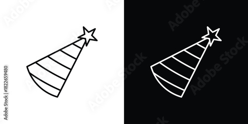 Birthday hat icons Vector Logo Template Illustration Design