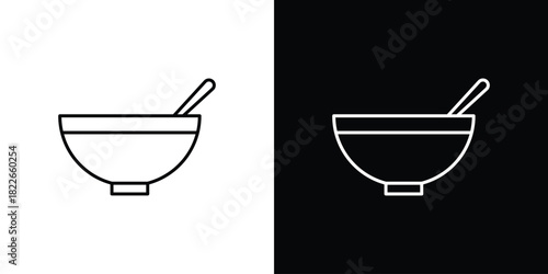 Bowl of soup icons Vector Logo Template Illustration Design