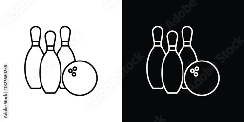 Bowling icons Vector Logo Template Illustration Design