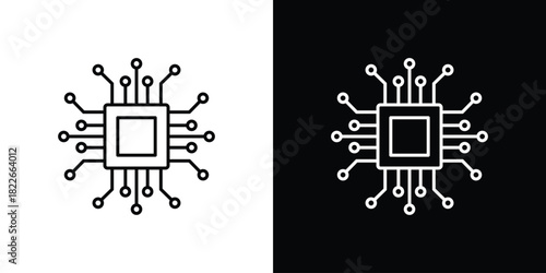 Computer science icons Vector Logo Template Illustration Design