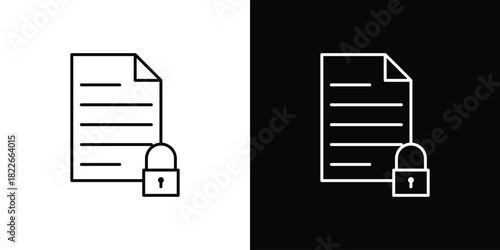 Confidential icons Vector Logo Template Illustration Design