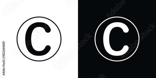 Copyright icons Vector Logo Template Illustration Design
