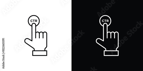 CTR icons Vector Logo Template Illustration Design