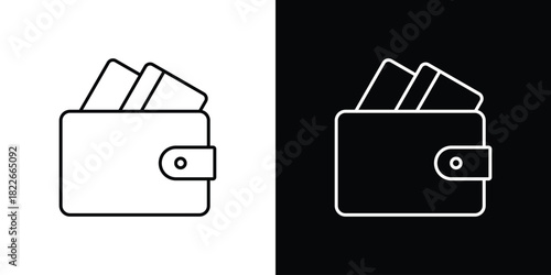 Cryptocurrency wallet icons Vector Logo Template Illustration Design
