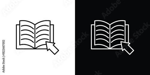 E-book icons Vector Logo Template Illustration Design