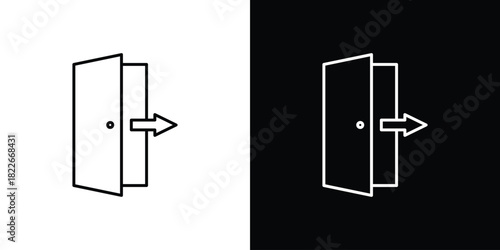 Exit icons Vector Logo Template Illustration Design