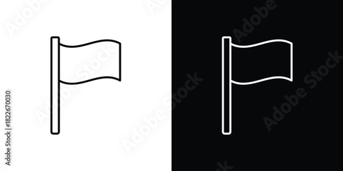 Flag icons Vector Logo Template Illustration Design