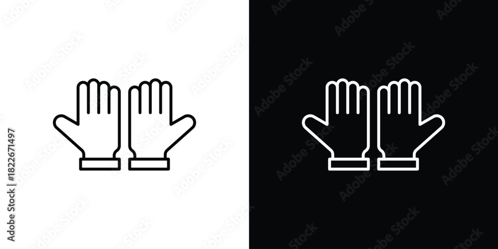 Obraz premium Glove icons Vector Logo Template Illustration Design