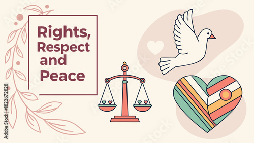 Vintage cartoon wedding invitation card set with bird, silhouette, woman, and people icons